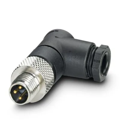 PHOENIX CONTACT Rundsteckverbinder SACC-M 8MR-3CON-M | M8 Stecker abgewinkelt | 3-polig | IP67 | 4A | 48V