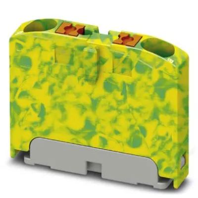 Phoenix Contact Verteilerblock PTFIX 2X2,5 GNYE 1091665 | Push-in | 2 Anschlüsse | 0,14–4 mm² | 24A | 450V | grün/gelb