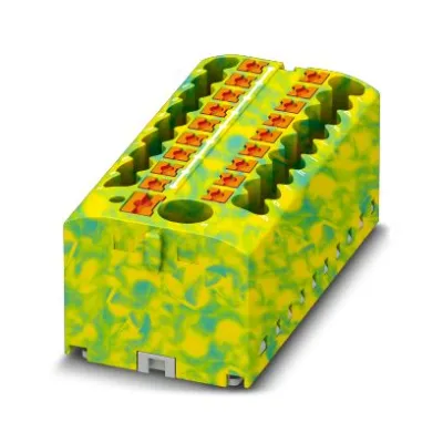 Phoenix Contact Verteilerblock PTFIX 6/18X2,5 GNYE 1091670 | 19 Anschlüsse | 24A | 450V | Push-in-Anschluss | grün/gelb