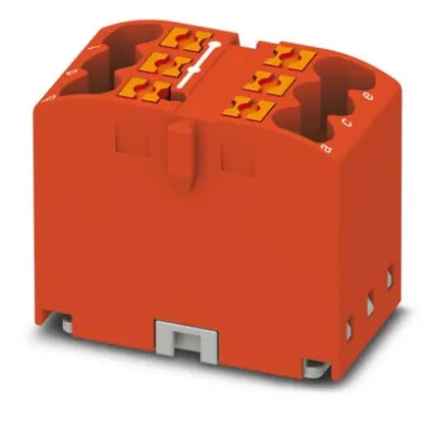 Phoenix Contact Verteilerblock PTFIX 6X2,5 RD 3273268 | 6 Anschlüsse | Push-in | 450V 24A | Tragschiene | rot
