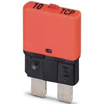 PHOENIX CONTACT Thermischer Geräteschutzschalter TCP 10/DC32V 0700010 | 1-polig 10A 32V | steckbar | 6mm | rot