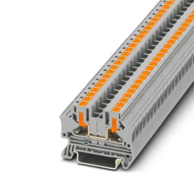 PHOENIX CONTACT Durchgangsklemme PTV 4 | 1088728 | Push-in | 0,2-6mm² | 32A | 1000V | Hutschiene TH35 | 1 Etage | grau