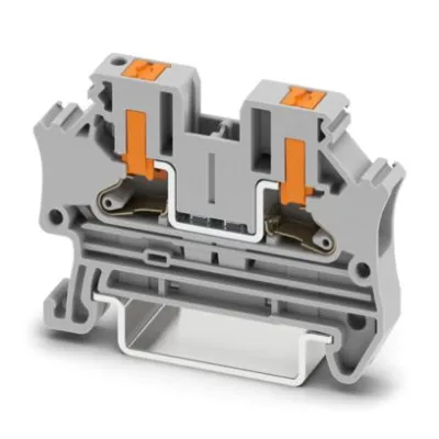 PHOENIX CONTACT Durchgangsklemme PTV 4 | 1088728 | Push-in | 0,2-6mm² | 32A | 1000V | Hutschiene TH35 | 1 Etage | grau