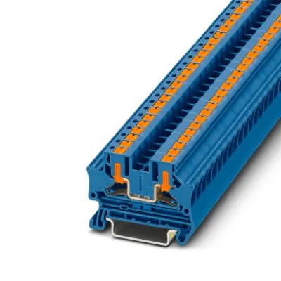 PHOENIX CONTACT Durchgangsklemme PTV 4 BU 1088729 | Push-in-Anschluss | 0,2–6 mm² | 32A | 1000V | Hutschiene TH35 | blau