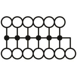Phoenix 1153438 PTFIX10/12X4GNYE Verteilerblock
