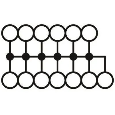 PHOENIX CONTACT PTFIX 10/12X4 GNYE 1153438 | Verteilerblock | 13-polig | 32A 450V | 0,2–6mm² | grün/gelb