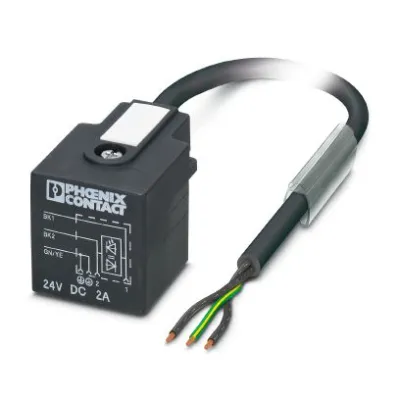 PHOENIX CONTACT Sensor-Aktor-Kabel SAC-3P-5,0-PUR/A-1L-R | 3-polig | 5m | Ventilstecker A | LED | PUR | IP65