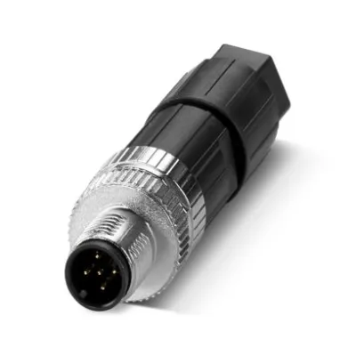 PHOENIX CONTACT Rundsteckverbinder SACC-M12MS-5PL M | M12 Stecker 5-polig | gerade | Push-Lock | IP67 | 4A | 48V