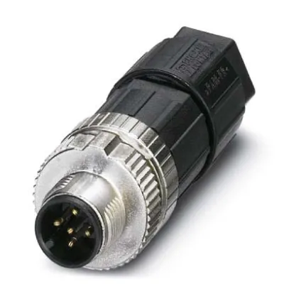 PHOENIX CONTACT Rundsteckverbinder SACC-M12MS-5PL M | M12 Stecker 5-polig | gerade | Push-Lock | IP67 | 4A | 48V