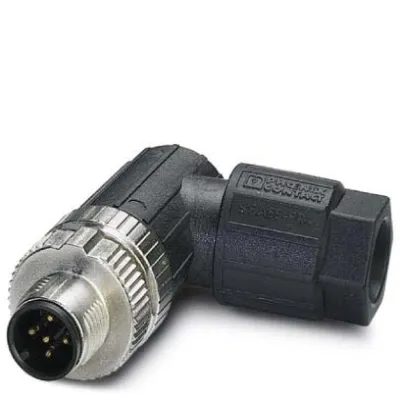 PHOENIX CONTACT SACC-M12MR-5PL M | M12 Stecker 5-polig abgewinkelt | Push-Lock | IP67 | 4A | 4–8 mm