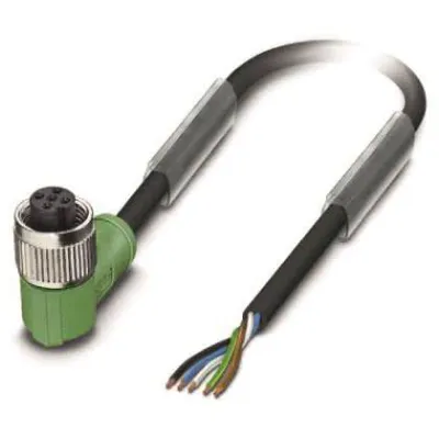 PHOENIX CONTACT Sensor-Aktor-Kabel SAC-5P-3,0-PUR/M12FR | 5-polig | M12 Buchse abgewinkelt | 3m | PUR | IP65