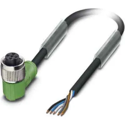 PHOENIX CONTACT Sensor-Aktor-Kabel SAC-5P-5,0-PUR/M12FR | 5-polig | 5 m | M12 Buchse abgewinkelt | halogenfrei