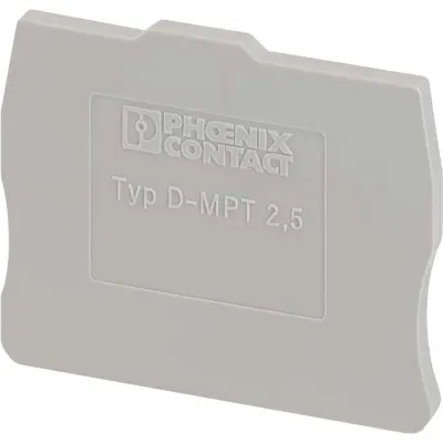 PHOENIX Abschlussdeckel D-MPT 2,5 | 3248140 | Abschlussplatte grau | 36x2,2x27,1 mm | Polyamid 6.6 | V0