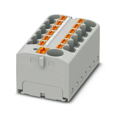PHOENIX CONTACT Verteilerblock PTFIX 10/12X4 GY 3273878 | 13-polig | 32A | 450V | Push-in | 0,2-6mm² | grau