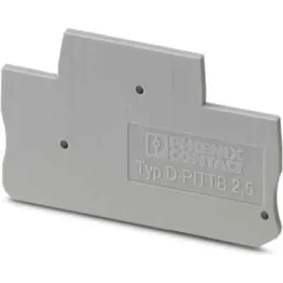 PHOENIX CONTACT Abschlussdeckel D-PTTB 2,5 | 3211634 | für Reihenklemmen | 68x2,2x39,6 mm | Polyamid 6.6 | grau
