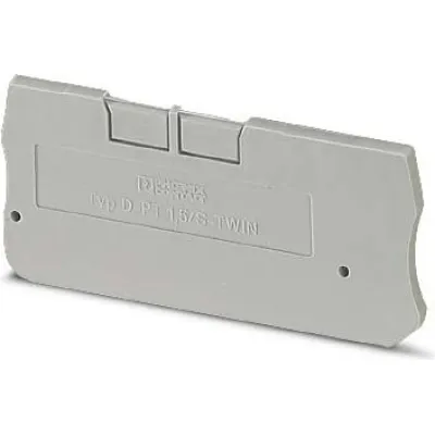 PHOENIX CONTACT Abschlussdeckel D-PT 1,5/S-TWIN 3208184 | Reihenklemmen-Abschlussplatte | 54x2,2x24,3 mm | V0 | grau