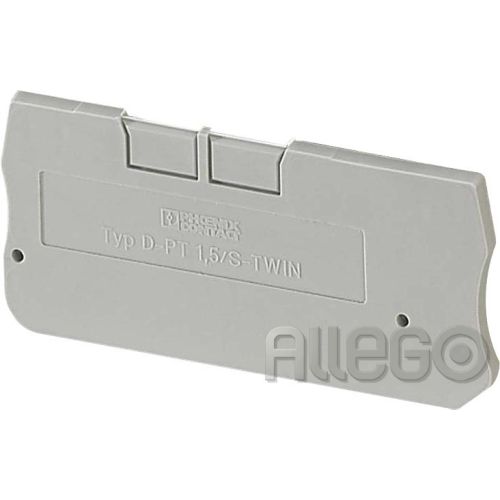 Bild: Phoenix Abschlussdeckel grau D-PT 1,5/S-TWIN LxBxH: 54x2,2x24,3mm Phoenix Abschl