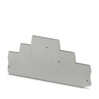Phoenix Abschlussdeckel D-PT 4-PE/L/HESI 3002619 | Abschlussplatte Klemmen grau | 119,5 x 48,3 x 2,2 mm | UL94 V0