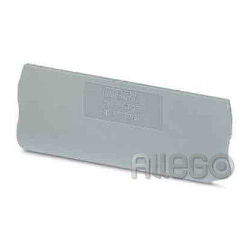 Bild: Phoenix Abschlussdeckel grau D-ST 2,5-QUATTRO/ 2P LxBxH:81x2,2x36,5mm