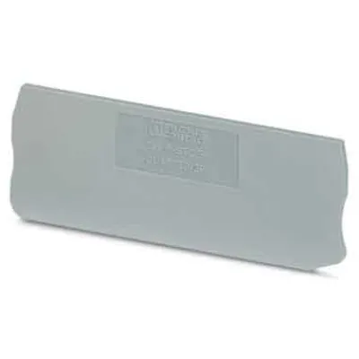 Phoenix Abschlussdeckel D-ST 2,5-QUATTRO/2P 3040083 | Abschlussplatte | 81x2,2x36,5 mm | V0 | grau