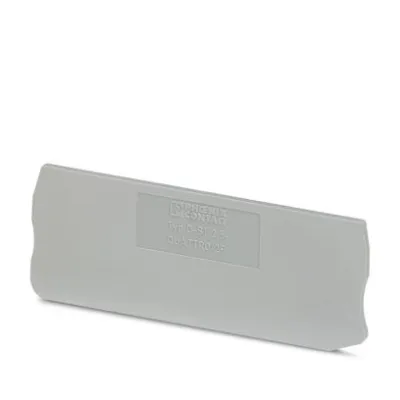 Phoenix Abschlussdeckel D-ST 2,5-QUATTRO/2P 3040083 | Abschlussplatte | 81x2,2x36,5 mm | V0 | grau