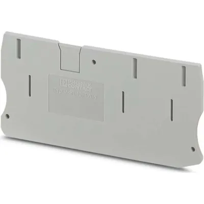 PHOENIX Abschlussdeckel D-PT 10-TWIN 3208748 | Abdeckung | 88,9 x 2,2 x 42,6 mm | Polyamid PA 6.6 | UL94 V0 | grau