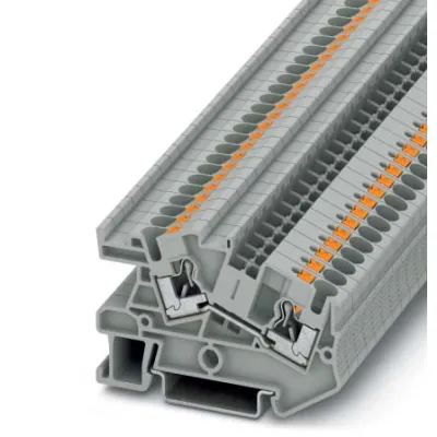 PHOENIX CONTACT Installationsklemme PTI 4 | 3213970 | Reihenklemme 0,2–6mm² Push-in | 32A 800V | Hutschiene TS35 | grau
