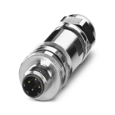 PHOENIX CONTACT Ethernet M12 Stecker SACC-M12MSD-4CON-PG9-SH | 4-polig | CAT5 | IP67 | geschirmt | Schraubanschluss