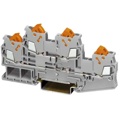 PHOENIX CONTACT Doppelstockklemme QTTCB 1,5 | Reihenklemme 500V 17,5A | 2 Etagen | 0,25-1,5mm² | Schnellanschluss | grau