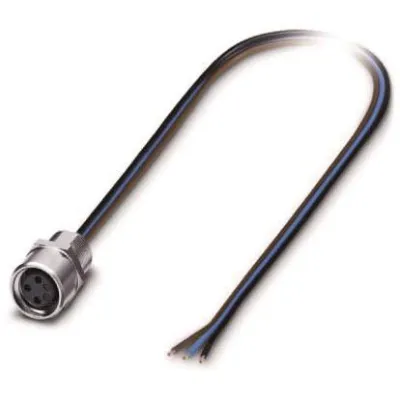 PHOENIX CONTACT Einbausteckverbinder SACC-E-M 8FS-3CON-M8/0,5 | 3-polig Buchse M8 | 0,5m Kabel | 48V | IP67