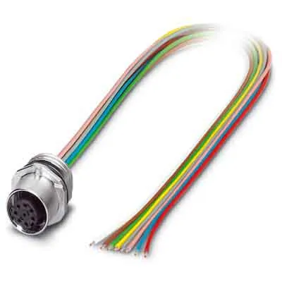 PHOENIX CONTACT Einbausteckverbinder SACC-E-FS-8CON-M16/0,5 | 8-polig | M12 Buchse | 500mm Leitung | IP65/IP67