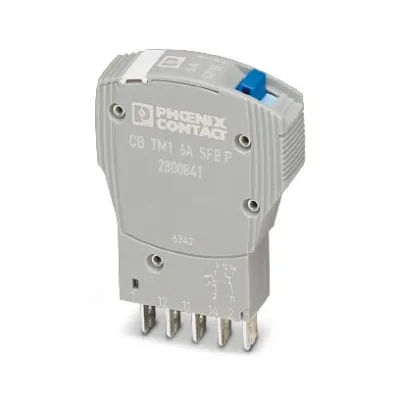 PHOENIX CONTACT Thermomagnetischer Geräteschutzschalter CB TM1 6A SFB P | 1-polig | 50V | Stecker | -30 bis 60°C