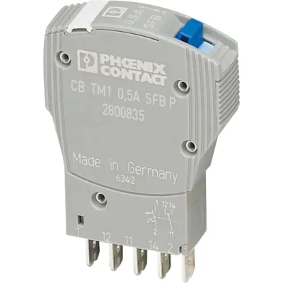 PHOENIX CONTACT Thermomagnetischer Geräteschutzschalter CB TM1 6A SFB P | 1-polig | 50V | Stecker | -30 bis 60°C