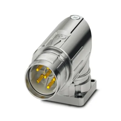 PHOENIX CONTACT M23 Rundsteckverbinder 5+PE Stift | IP68 | gewinkelt drehbar | Crimp | -40 bis 105°C