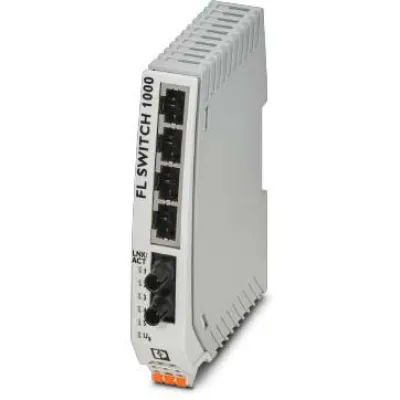 Phoenix Contact Ethernet Switch 1085179 FL SWITCH 1004N-FX ST | 4 RJ45 Ports | 1 LWL ST Port | IP30 | unmanaged