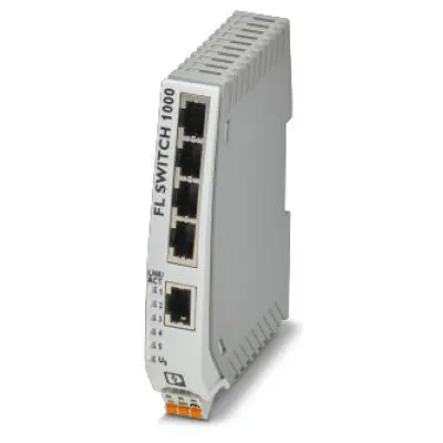 PHOENIX CONTACT Industrial Ethernet Switch FL SWITCH 1005N | 5x RJ45 10/100 Mbps | unmanaged | IP30 | Hutschiene