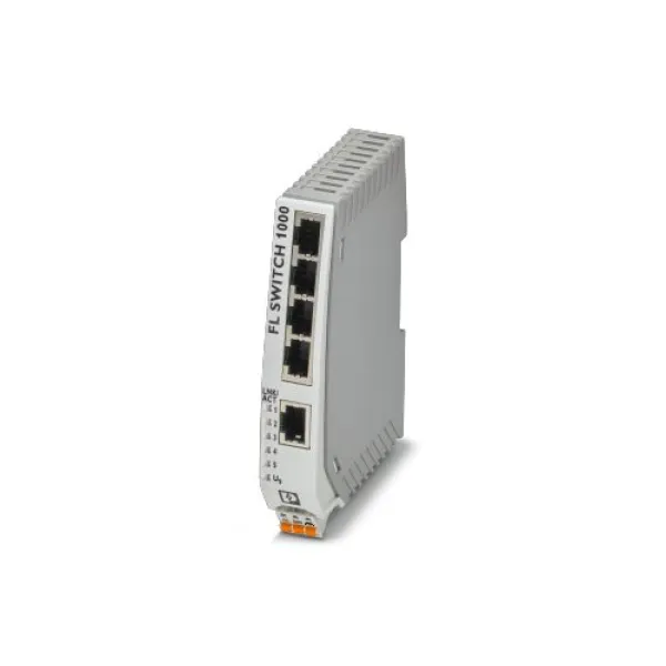PHOENIX CONTACT Industrial Ethernet Switch FL SWITCH 1005N | 5x RJ45 10/100 Mbps | unmanaged | IP30 | Hutschiene