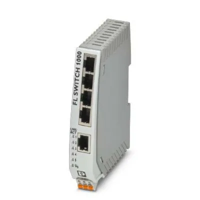 PHOENIX CONTACT Industrial Ethernet Switch FL SWITCH 1005N | 5x RJ45 10/100 Mbps | unmanaged | IP30 | Hutschiene