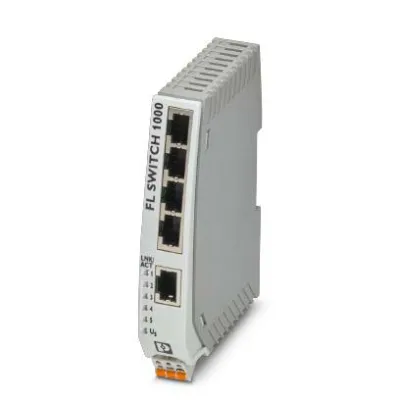 PHOENIX CONTACT Industrial Ethernet Switch FL SWITCH 1005N | 5x RJ45 10/100 Mbps | unmanaged | IP30 | Hutschiene