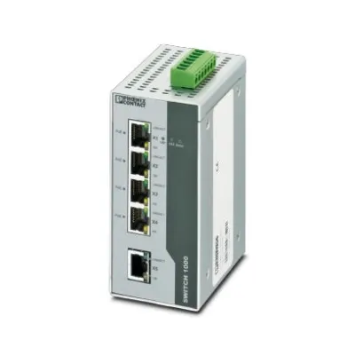 PHOENIX CONTACT FL SWITCH 1001T-4POE | 5x RJ45 | 10/100 Mbps | PoE | unmanaged | IP20 | Hutschiene