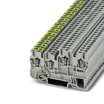 PHOENIX STIO 2,5/3-PE/B/L 3209044 | Installationsschutzleiterklemme | 18A 250V | 3 Etagen | grau