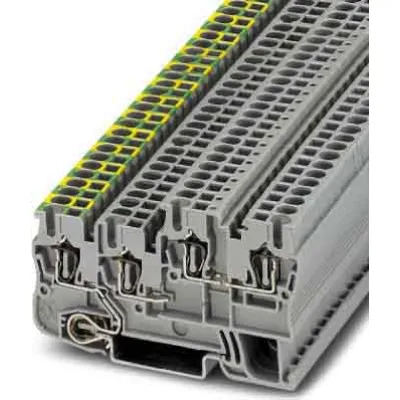 PHOENIX STIO 2,5/3-PE/B/L 3209044 | Installationsschutzleiterklemme | 18A 250V | 3 Etagen | grau