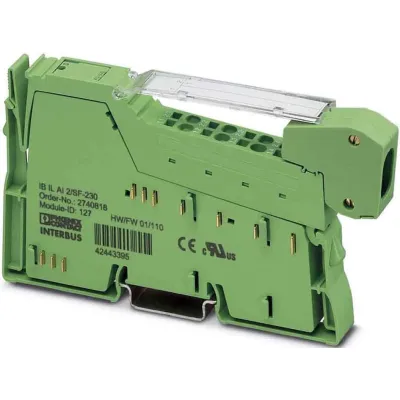 PHOENIX CONTACT IB IL AI 2/SF-PAC | 2 analoge Eingänge 0–10V/±10V/0-20mA | 16 Bit | DC 24V | IP20