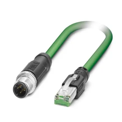 PHOENIX CONTACT Netzwerkkabel NBC-MSD/5 #1407501 | Patchkabel CAT5 | M12 D-kodiert auf RJ45 | 5m | geschirmt | PVC