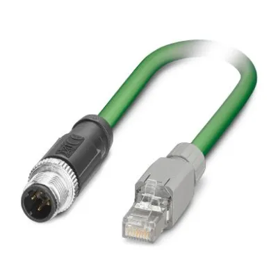 PHOENIX CONTACT Netzwerkkabel VS-M12MS-IP20-93B-LI/3,0 | CAT5 | M12 auf RJ45 | 3m | 4-polig | geschirmt | IP67/IP20