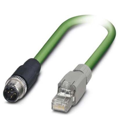 Bild: PHOENIX C. Netzwerkkabel CAT5e, RAL6018 VS-M12MS-IP #1403496