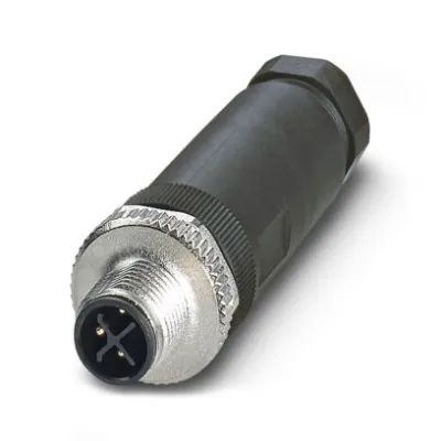 PHOENIX CONTACT M12 Stecker 3-polig | 16A 630V | IP67 | Schraubanschluss | 6-8mm Kabel | Stift gerade