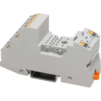 PHOENIX CONTACT Relaissockel RIF-2-BPT/4X21 | 14 Pins | Push-in | für Industrierelais | TS35 Montage | 96x31x75 mm