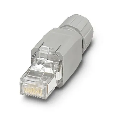 PHOENIX CONTACT RJ45-Steckverbinder VS-PN-RJ45-5-Q/IP20 | CAT5e | 4-polig | PROFINET | IDC-Schnellanschluss | grau