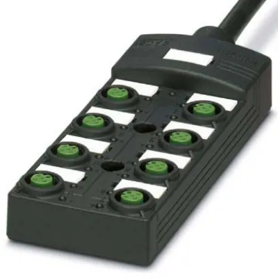 PHOENIX CONTACT SACB-8/16-L-20,0PUR SCO | 8-fach M12 Verteiler | 5-polig | 20m | IP65 | LED | Kunststoff